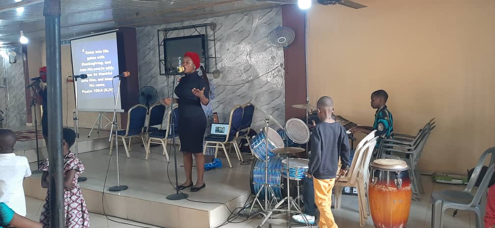 Choir singing at Breakthrough Parish